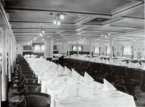 Photo 022: First Class Dining Salon on the SS Meteor