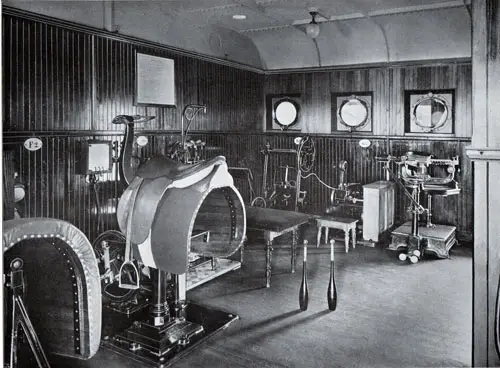 First Class Gymnasium on the SS Oceana.