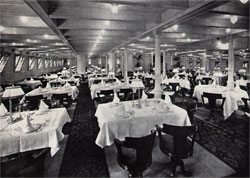 First Class Dining Room on the S.S. Niew Amsterdam