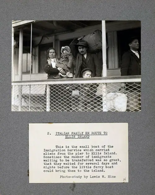 Italian Family en Route to Ellis Island.