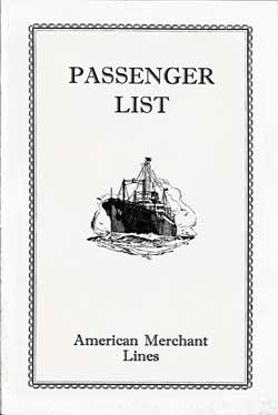 1929-05-17 Passenger List for SS American Shipper