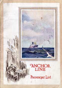 17 July 1920 Passenger Manifest for the TSS Columbia