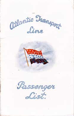 1928-07-21 Passenger Manifest for the SS Minnekahda