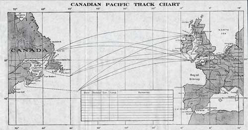 Canadian Pacific Track Chart, 1927 with Unused Extract of Log.