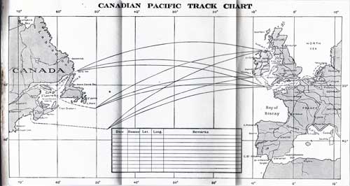 Canadian Pacific Track Chart with Unused Extract of Log, 1924.