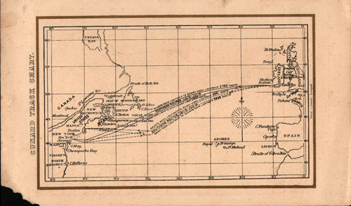 Track Chart from the RMS Campania Saloon Passenger List of 3 September 1898.