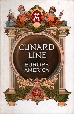 Passenger List, RMS Carmania, Cunard Line, July 1914, New York to Liverpool 