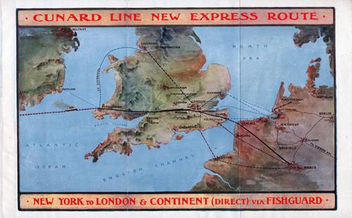 Cunard's New Express Route via Fishguard