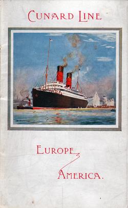 Front Cover, 1911-08-08 RMS Franconia Passenger List