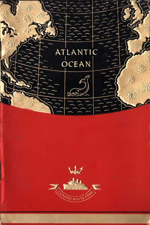 Front Cover of a Tourist Passenger List for the RMS Franconia of the Cunard Line, Departing Friday, 3 September 1937 from Liverpool to Boston and New York via Belfast and Greenock