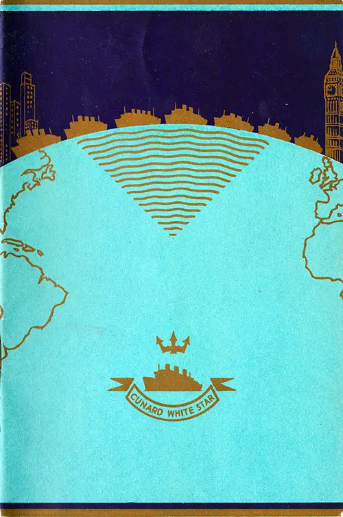 Front Cover of a Tourist Passenger List for the RMS Queen Elizabeth of the Cunard Line, Departing Saturday, 24 May 1947 from New York to Southampton