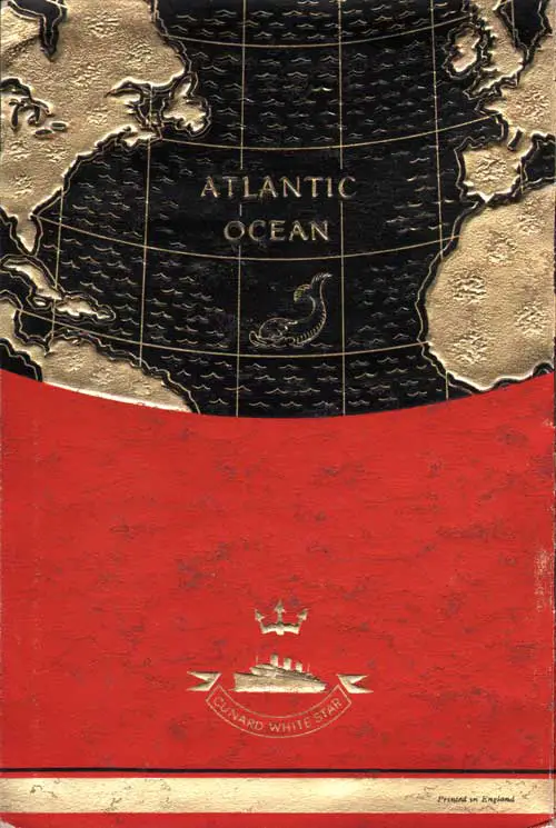 Back Cover, RMS Samaria Tourist Passenger List, 21 August 1936.