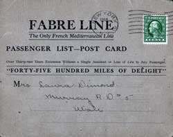1914-04-16 Passenger List for the TSS Canada