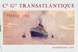 1921-10-03 Passenger Manifest for the SS France