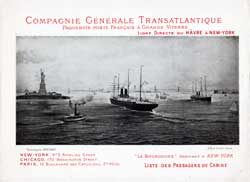 1891-04-25 Passenger Manifest for the SS La Gascogne