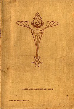 1907-06-01 Passenger Manifest for the SS Batavia