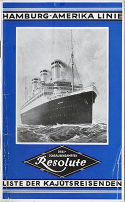 1927-08-16 SS Resolute