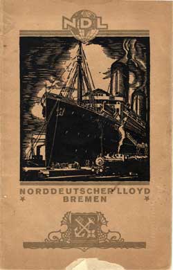 1923-07-21 Passenger Manifest for the SS Bremen