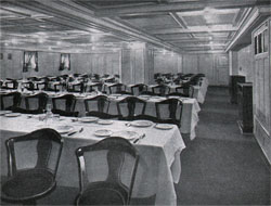 Third Class Dining Room on the S.S. Columbus