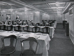 Third Class Dining Room on the S.S. Columbus
