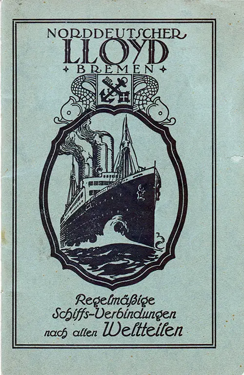 Passenger List, SS Derfflinger, Norddeutscher Lloyd, March 1928, Bremen to New York