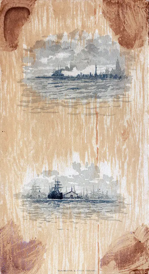Back Cover, SS Eider Passenger List, 1 January 1890.