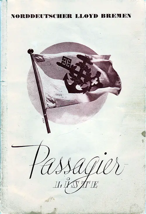 1937-08-19 Passenger Manifest for the SS Europa