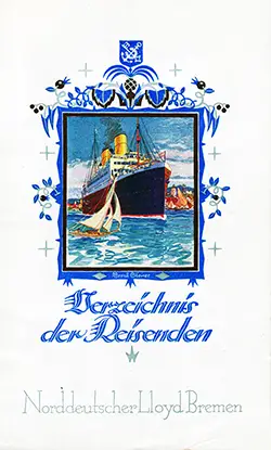 1924-08-26 Passenger Manifest for the SS Stuttgart