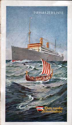 1935-07-27 Passenger List for the SS Bergensfjord