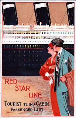 Passenger Manifest, Red Star Line SS Arabic, 1929 - Antwerp to Halifax NS and New York 