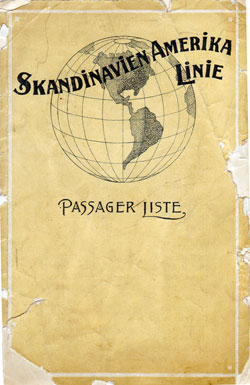 1912-02-08 Passenger Manifest for the SS United States