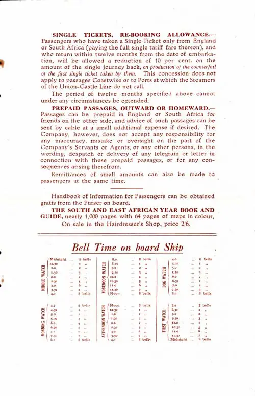 Particulars of Outward, Homeward, and Coastwise Services, Part 1 of 2. SS Llandaff Castle First Class Passenger List, 23 May 1929.