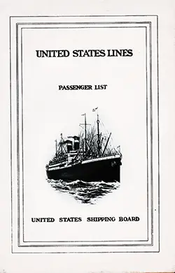 1924-07-07 Passenger Manifest for the SS America