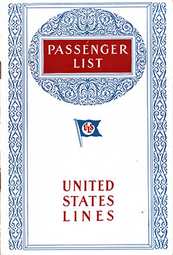 1928-05-19 Passenger Manifest for the SS George Washington