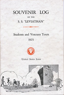 Front Cover, Passenger List, United States Lines SS Leviathan, 25 July 1925