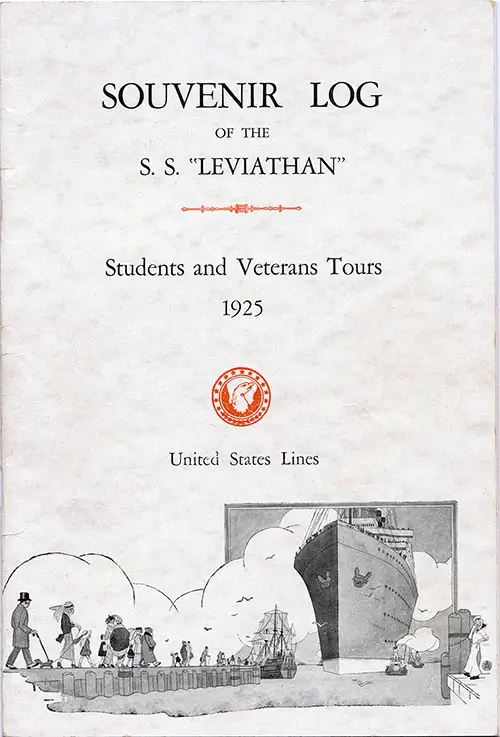 Front Cover, Passenger List, United States Lines SS Leviathan, 25 July 1925