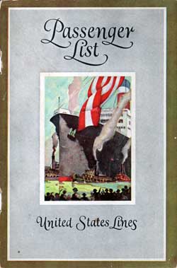 Passenger Manifest, United States Lines SS Leviathan 1926