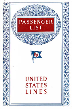 1928-03-13 Passenger Manifest for the SS Leviathan