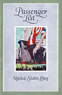 1926-09-08 Passenger Manifest for the SS President Harding