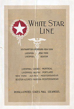 Passenger Manifest, RMS Baltic, White Star Line, December 1917, Liverpool to New York 