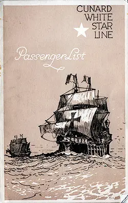 1933-08-23 Passenger Manifest for the RMS Britannic