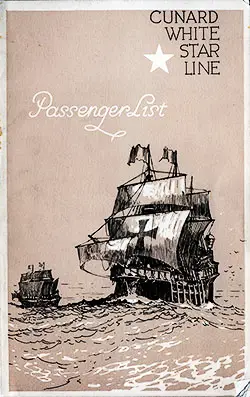 GGA Image ID # 1d80136f03 Cover of 1933 Passenger List for the RMS Britannic of the White Star Line.