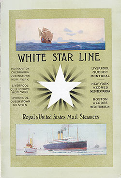 Front Cover, 1910-07-26 RMS Cymric Passenger List