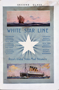 Front Cover, 1913-06-24 RMS Laurentic Passenger List