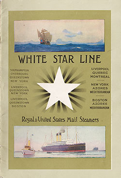 Front Cover, 1910-09-14 RMS Teutonic Passenger List