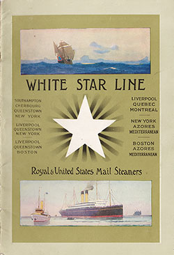 Passenger Manifest, SS Teutonic, White Star Line, September 1910, Southampton to New York 