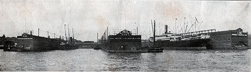 The Hamburg America Line Piers at Hoboken NJ (NYC) ca 1910