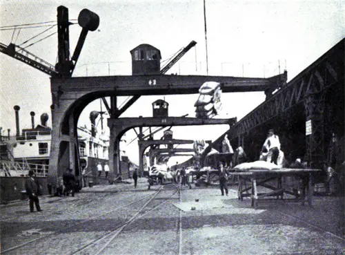 View of Half-Arch Cranes on the South Quay