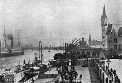 Harbor of Antwerp, Belgium circa 1921