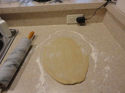 Step 2: Kringle Dough Rolled Out.